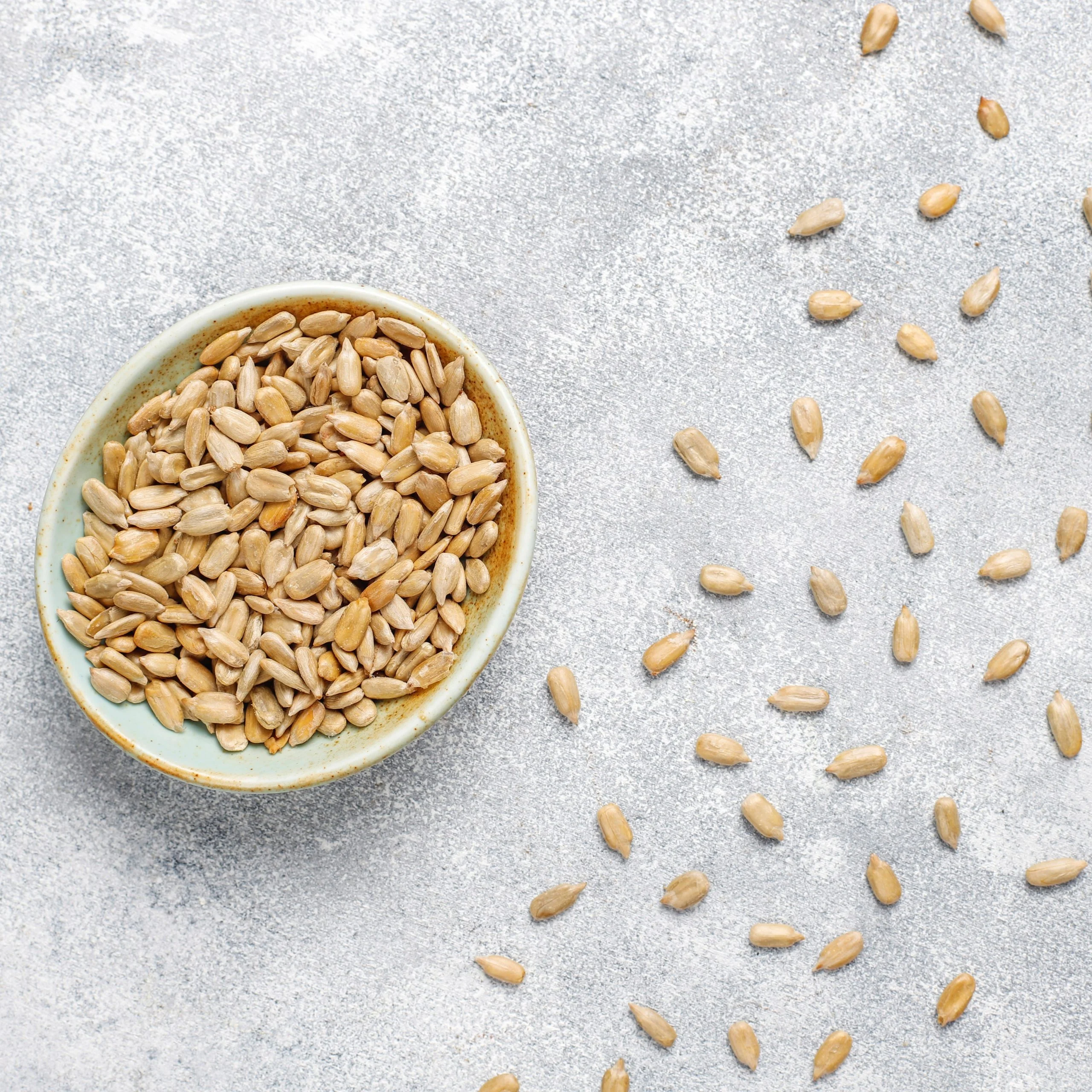 Various seeds - sesame, flax seed, sunflower seeds, pumpkin seeds for salads.